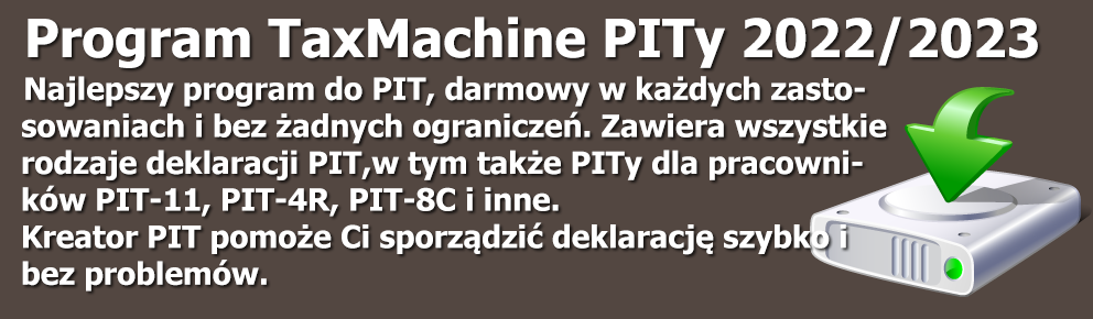 Program PITy TaxMachine 2014/2023 - kliknij aby pobrać
